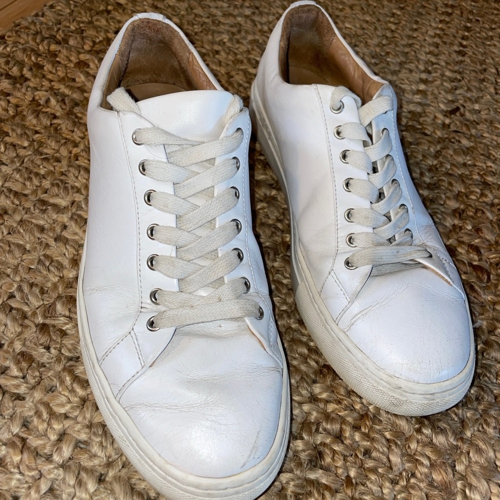 Thursday Everyday Boot Co. Premier Low Top White Leather Sneakers Shoes Size 11
